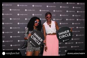 Fooling around with glasses from SunglassHut with young fashion blogger Khensani. Photo by Instastation