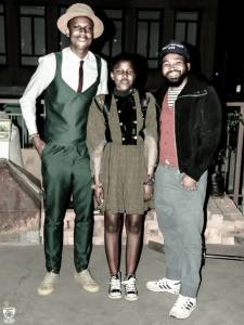 At the Style Fashion Week Africa with Lebo from Macgale (L) & Sthembiso from Fruitcake vintage (R) I was dressed by Zamaswazi Nkosi Photo by Gjee Mercy